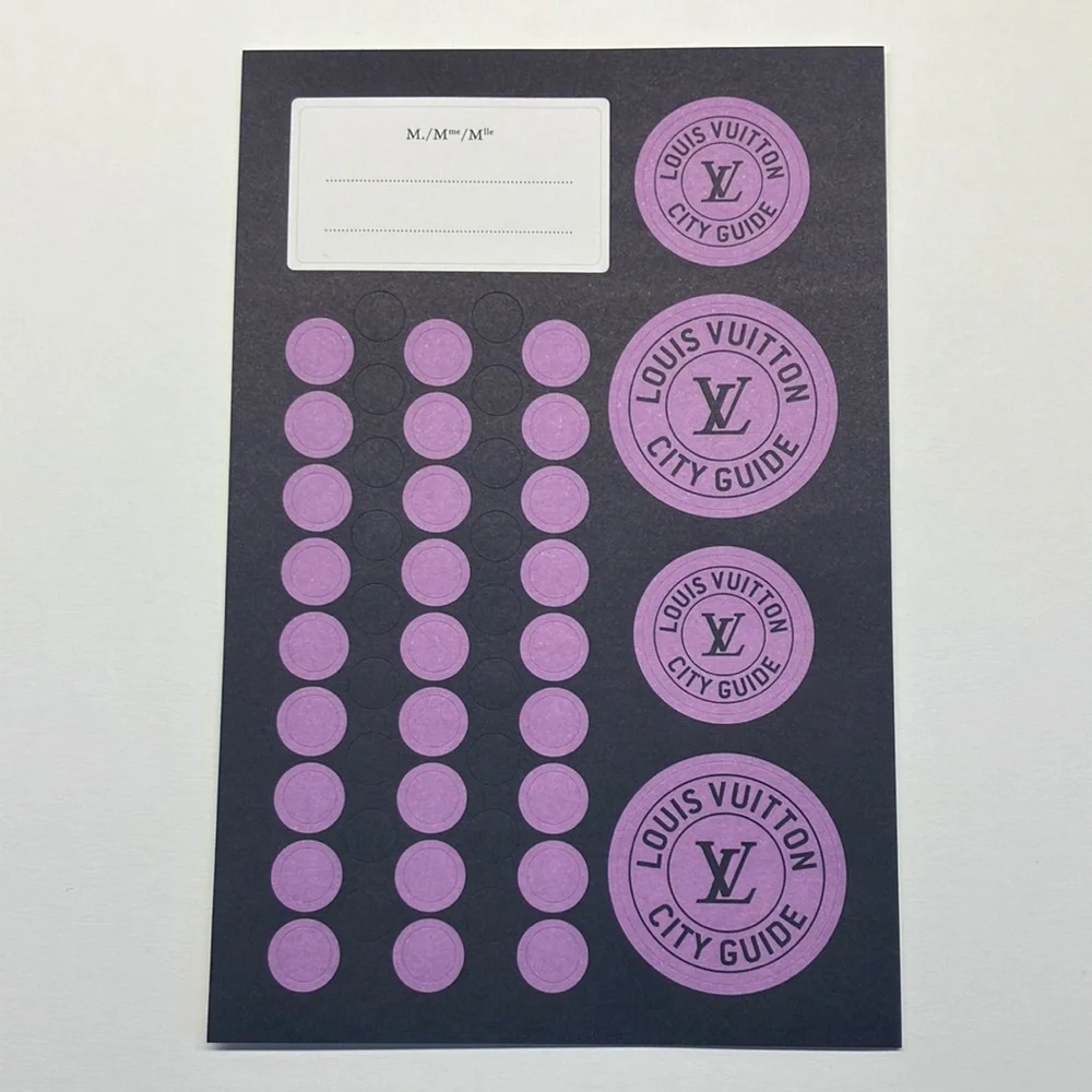 Louis Vuitton City Guide Stickers - Purple